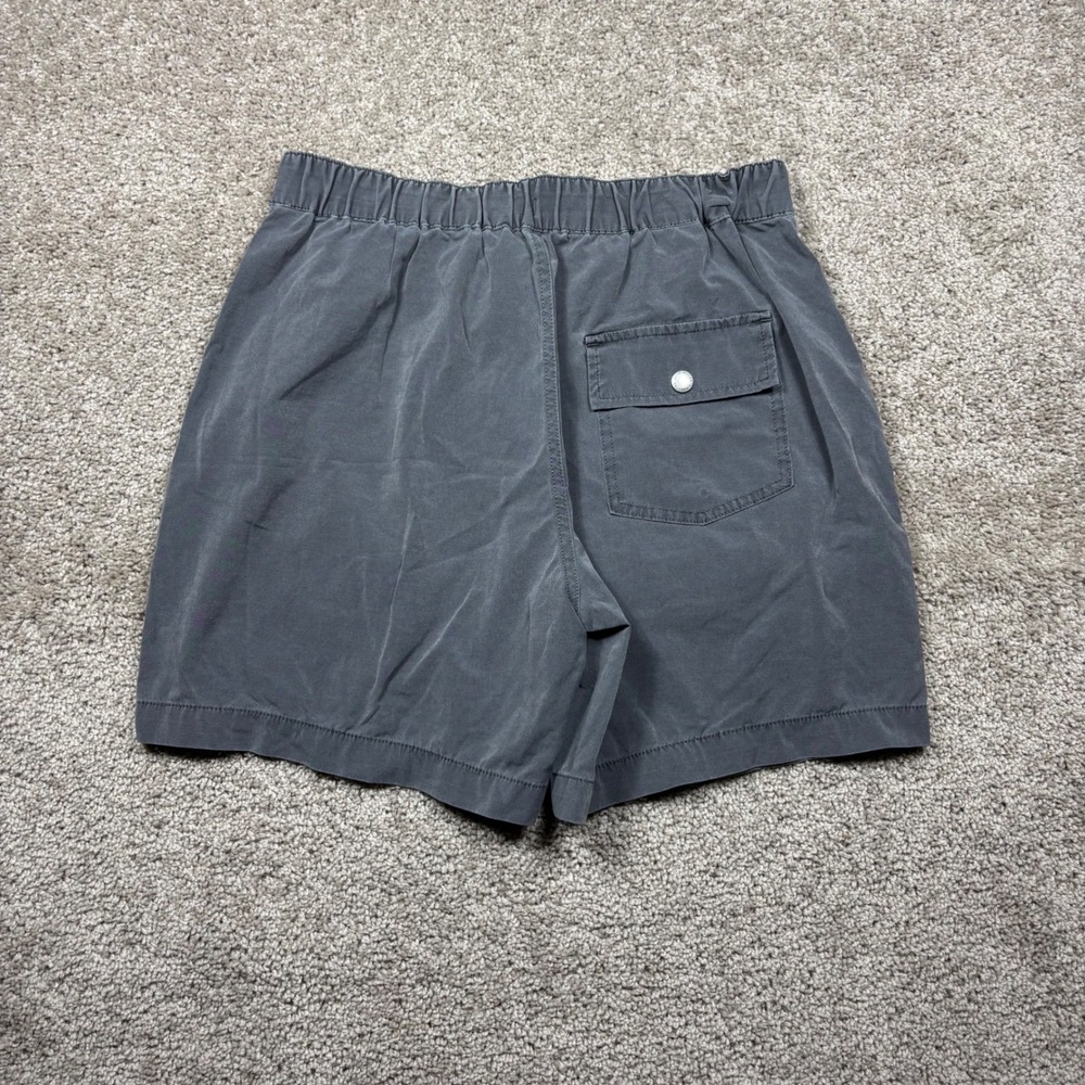 Buck Mason Mens 6" Deck Short Charcoal Gray Cotton Blend Stretch Size 29 BM14074